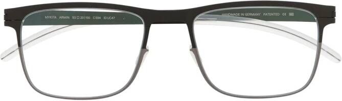Mykita Armin bril met rechthoekig montuur Zwart