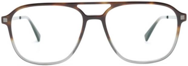 Mykita Bril met piloten montuur Bruin
