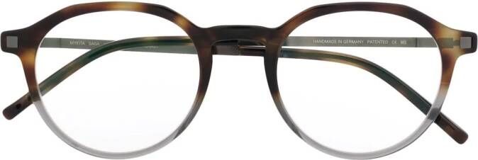 Mykita Bril met rond montuur Bruin