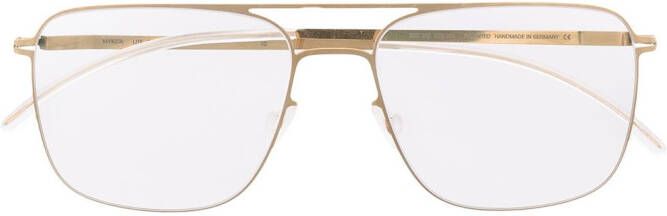 Mykita Bril met vierkant montuur Goud
