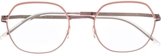Mykita Kari bril met rond montuur Roze