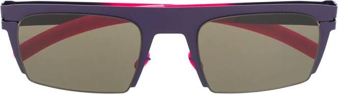 Mykita New Mulberry zonnebril met vierkant montuur Roze