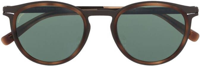 Mykita Siwa 711 zonnebril met rond montuur Bruin