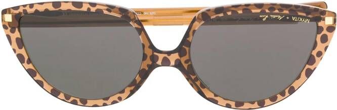 Mykita Sosto Paz Leopard zonnebril Bruin