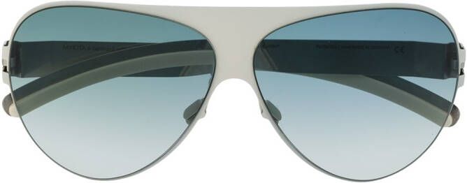 Mykita Zonnebril met oversized montuur Wit