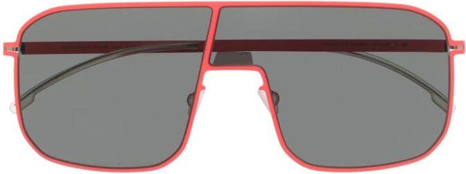 Mykita Zonnebril met piloten montuur Oranje