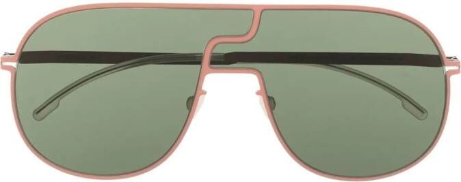 Mykita Zonnebril met piloten montuur Roze