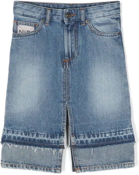 Nº21 Kids Rok met geborduurd logo Blauw