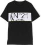 Nº21 Kids T-shirt met logoprint Zwart - Thumbnail 1