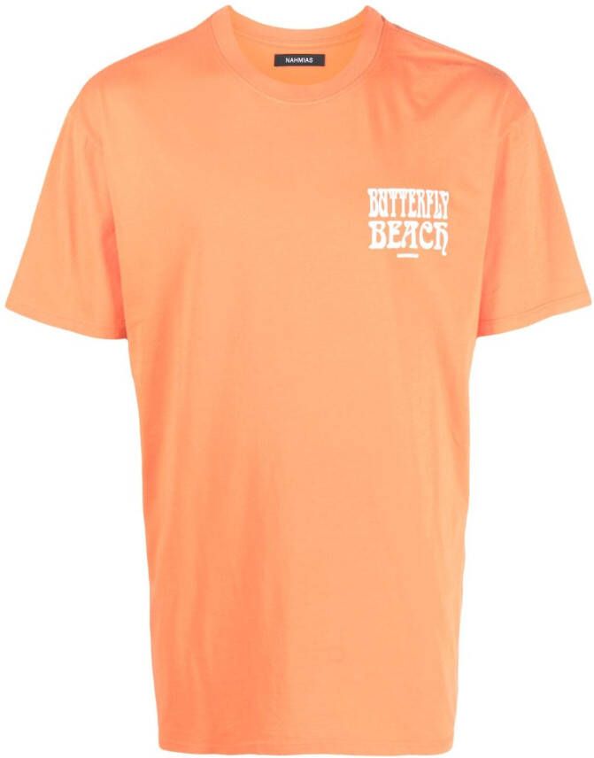 Nahmias T-shirt met print Oranje