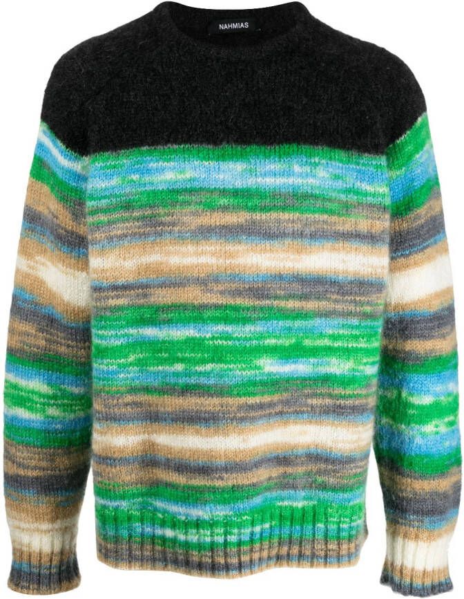 Nahmias Intarsia sweater Zwart