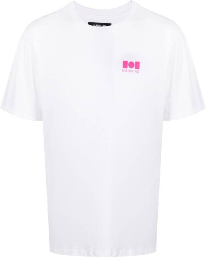 Nahmias T-shirt met logoprint Wit