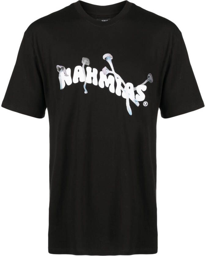 Nahmias T-shirt met logoprint Zwart