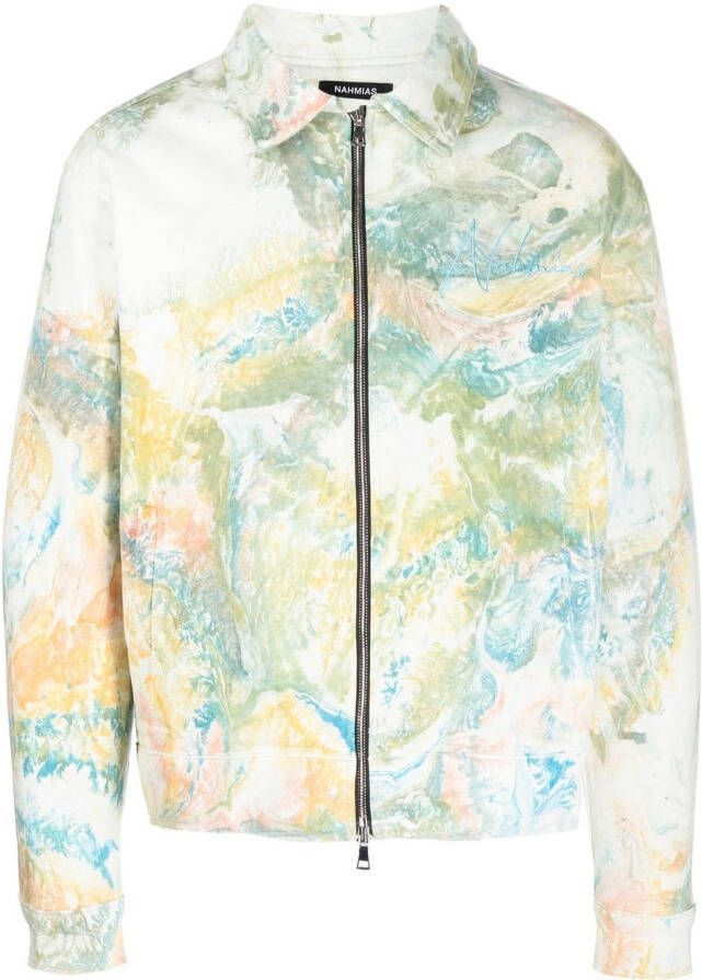 Nahmias Jack met marmerprint Groen