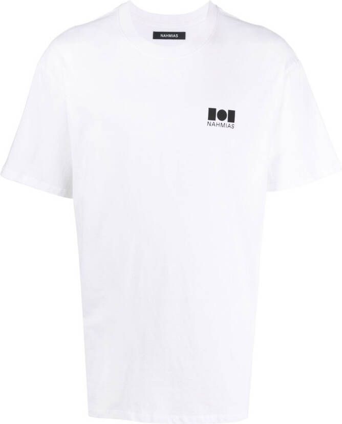 Nahmias T-shirt met logoprint Wit