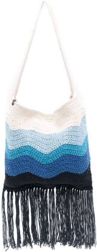 Nannacay Priya gehaakte schoudertas Blauw