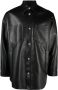 Nanushka Black Martin Faux Leather Shirt Zwart - Thumbnail 1
