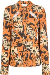 Nanushka Blouse met bloemenprint Oranje