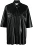 Nanushka Blouse met korte mouwen Zwart - Thumbnail 1