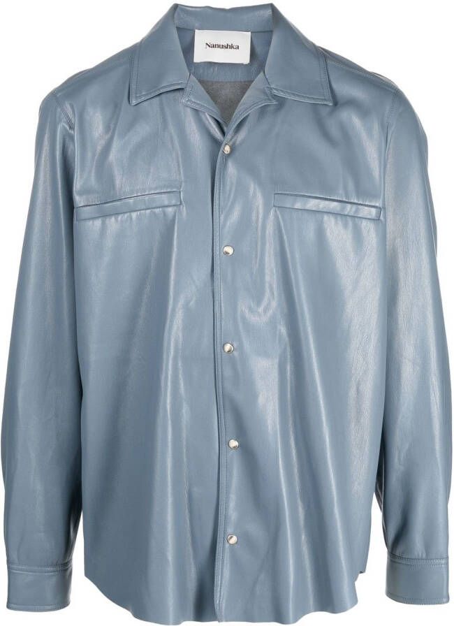 Nanushka Button-up overhemd Blauw
