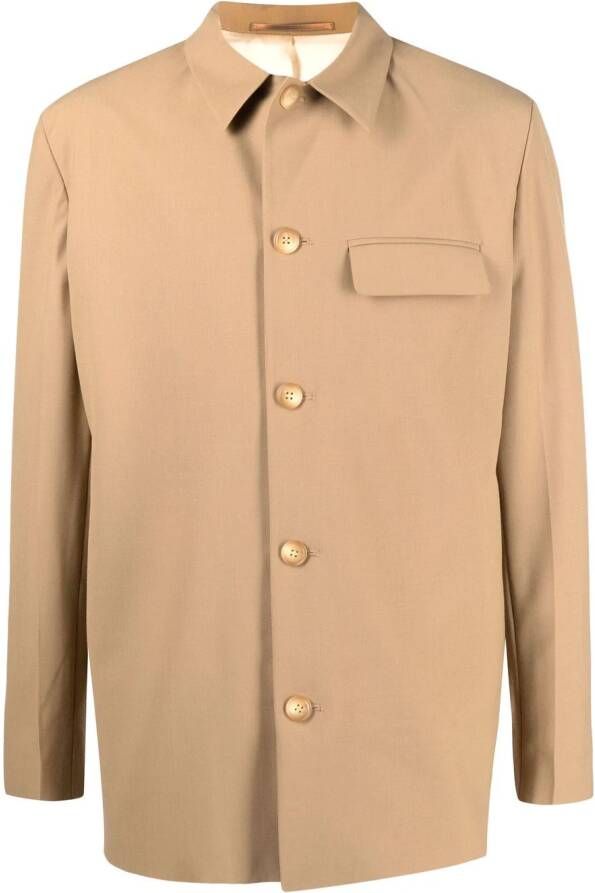 Nanushka Button-up shirtjack Beige