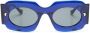 Nanushka Cathi zonnebril met vierkant montuur Blauw - Thumbnail 1