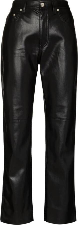 Nanushka Cropped flared broek Zwart