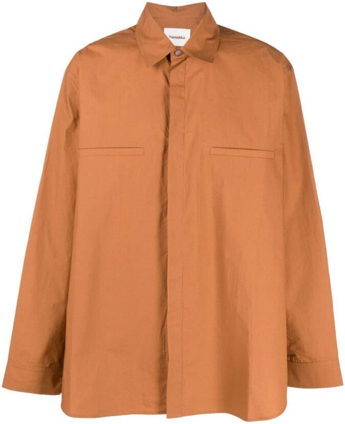 Nanushka Button-up overhemd Oranje