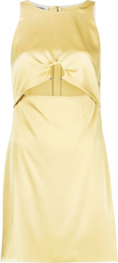 Nanushka Uitgesneden mini-jurk Geel