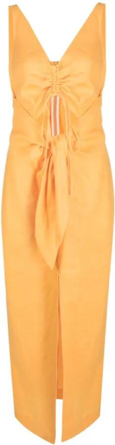 Nanushka Gedrapeerde jurk Oranje