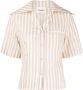 Nanushka Gestreepte blouse Beige - Thumbnail 1