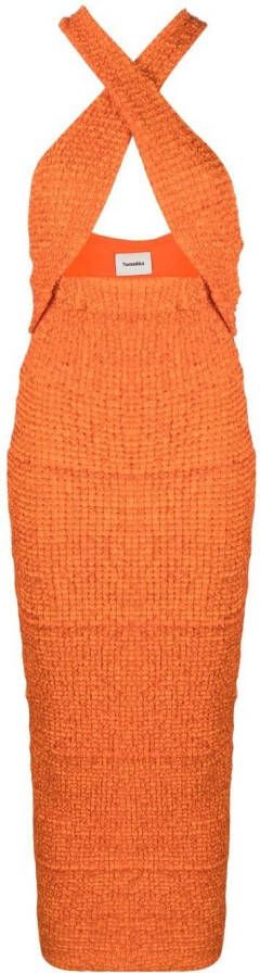 Nanushka Getailleerde jurk Oranje