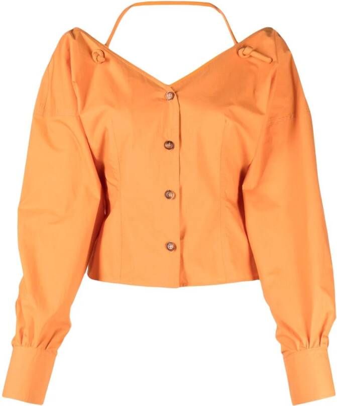 Nanushka Halternek blouse Oranje