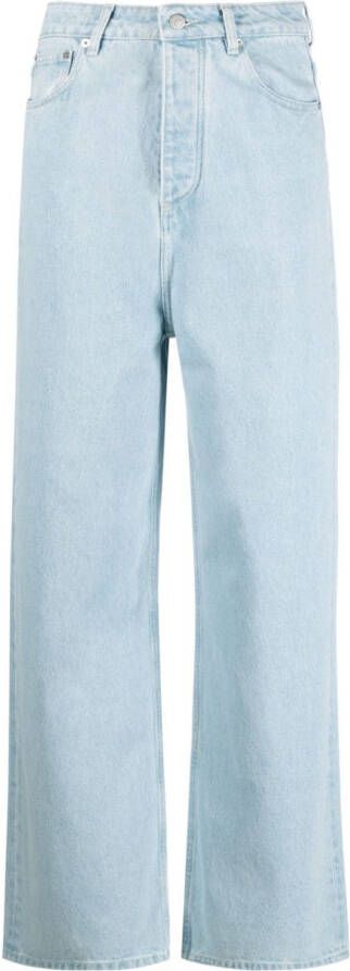 Nanushka Jeans met wijde pijpen Blauw