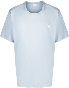 Nanushka T-shirt met geborduurd logo Blauw