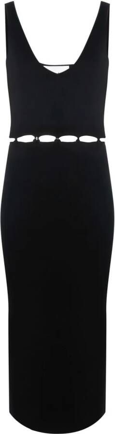 Nanushka Midi-jurk met taillestrik Zwart