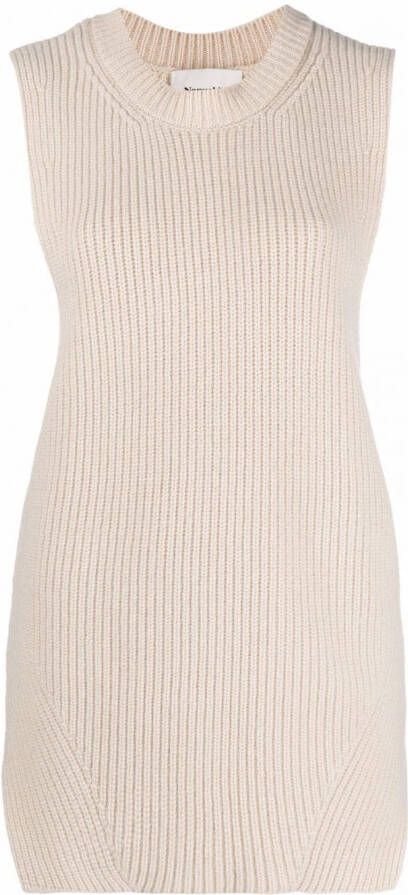 Nanushka Mouwloze top Beige