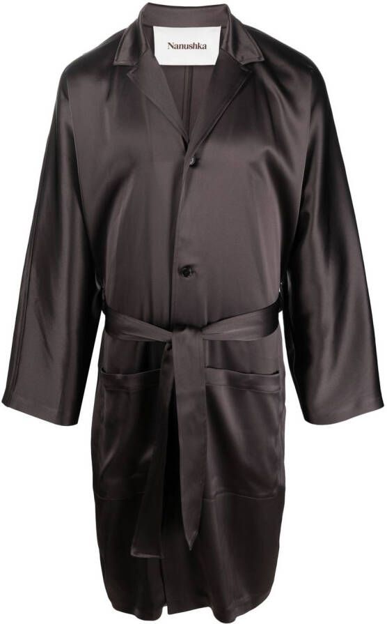 Nanushka Overhemd met Cubaanse kraag Bruin