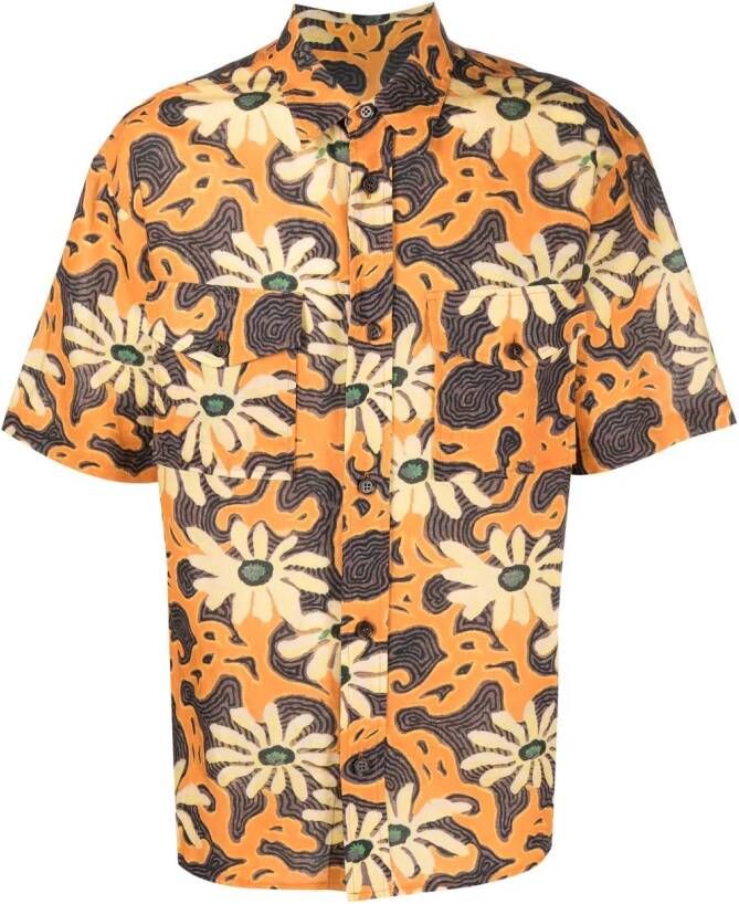 Nanushka Overhemd met bloemenprint Oranje