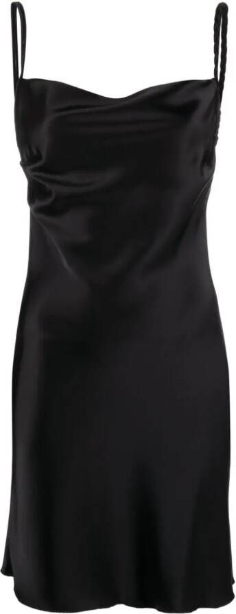 Nanushka Satijnen mini-jurk Zwart