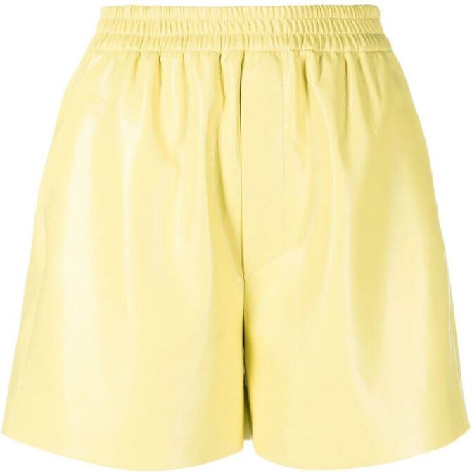 Nanushka Shorts met elastische taille Geel