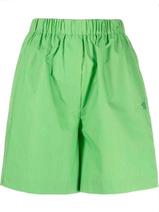 Nanushka Shorts met elastische tailleband Groen