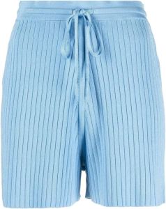 Nanushka Shorts met trekkoordtaille Blauw