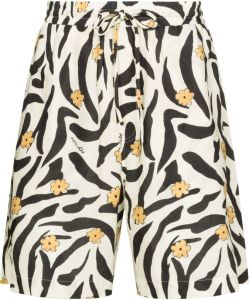 Nanushka Shorts met zebraprint Beige