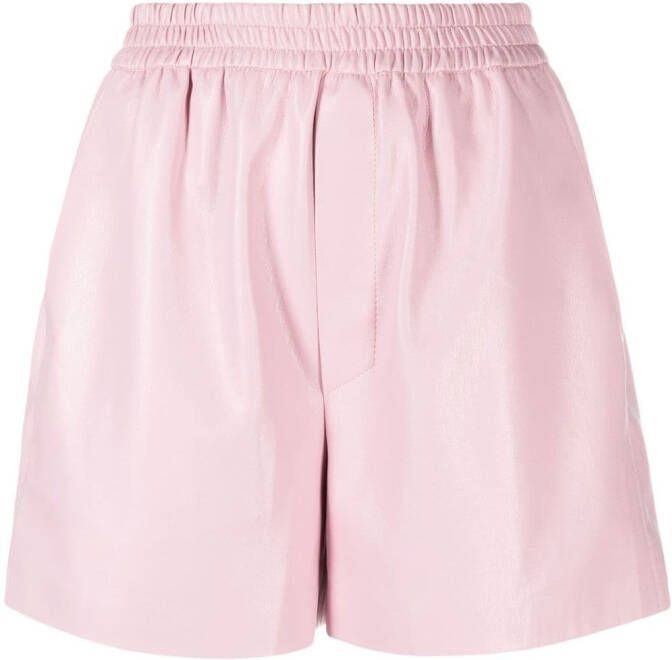 Nanushka Shorts van imitatieleer Roze