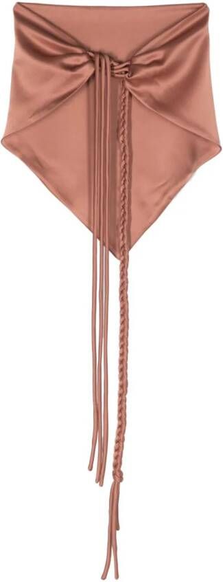 Nanushka Sjaal met geometrisch detail Bruin