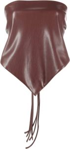 Nanushka strapless faux-leather scarf top Bruin
