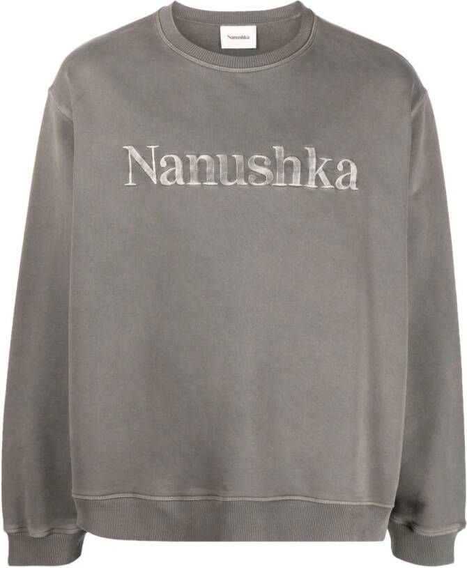 Nanushka Sweater met geborduurd logo Grijs