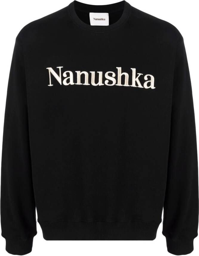 Nanushka Sweater met geborduurd logo Zwart