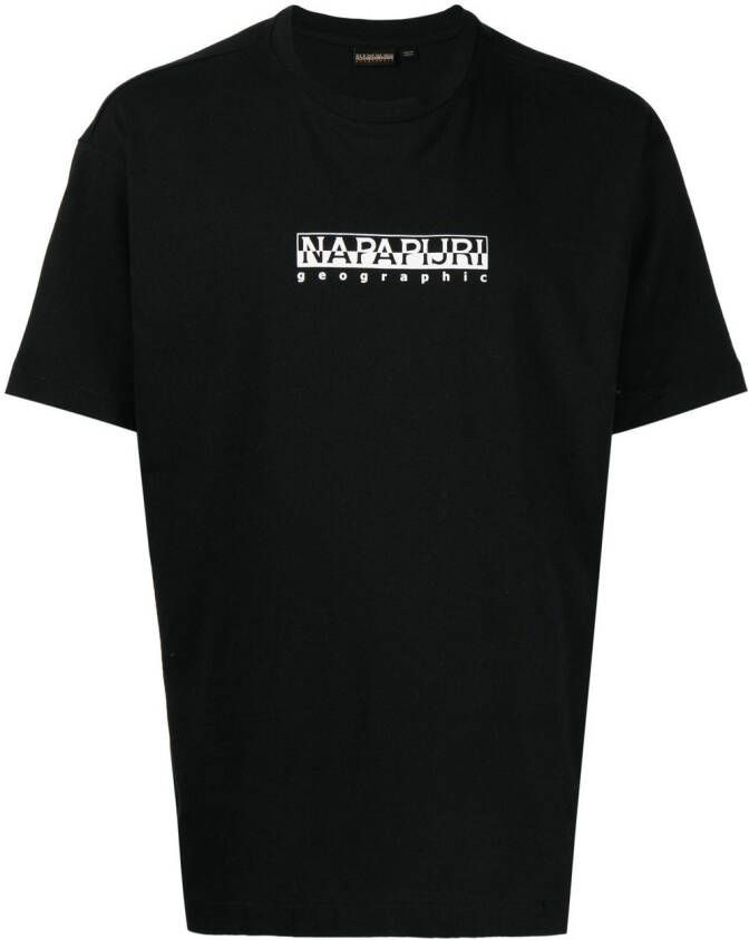 Napapijri T-shirt met logoprint Zwart